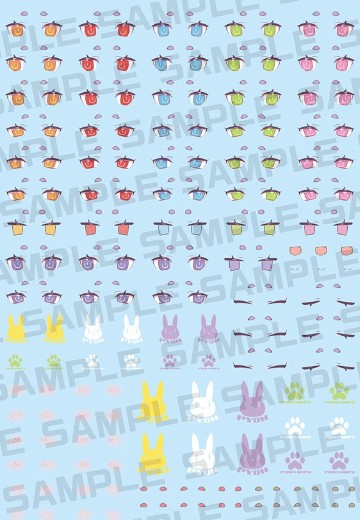 女神装置 M.S.G PUNI★MOFU 兔兔 眼睛水贴套装