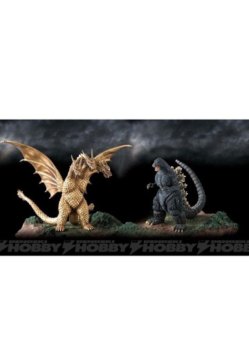 哥斯拉诞生60周年 哥斯拉大战基多拉 北海道原野之战模型 | Hpoi手办维基