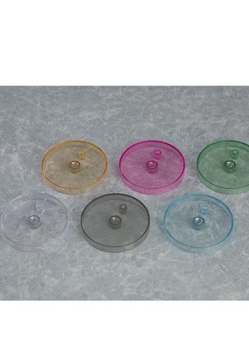 粘土人配件系列 拍照用底座 2个一套 （透明色/透明橙色/透明粉色/透明灰色/透明蓝色/透明绿色） | Hpoi手办维基