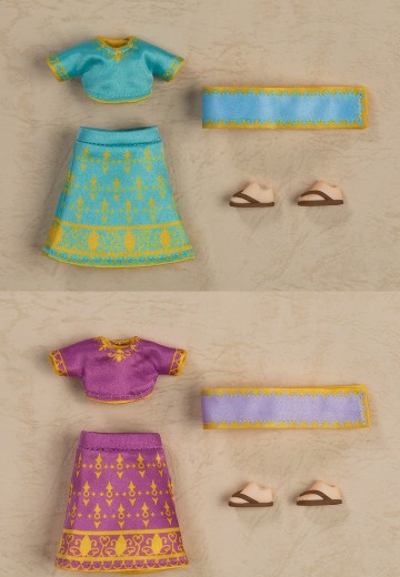 粘土娃 服装套组 世界之旅 印度：女孩（薄荷色/紫色） | Hpoi手办维基