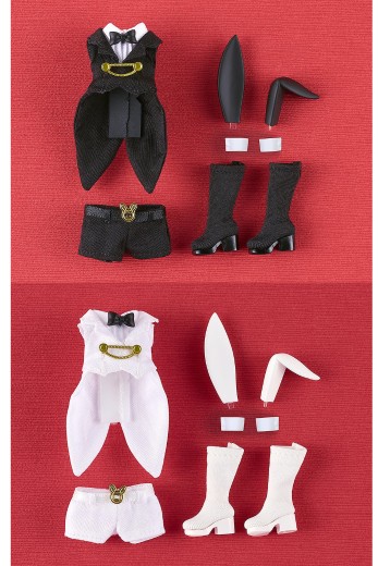 粘土娃 服装套组 兔子套装（黑色/白色）