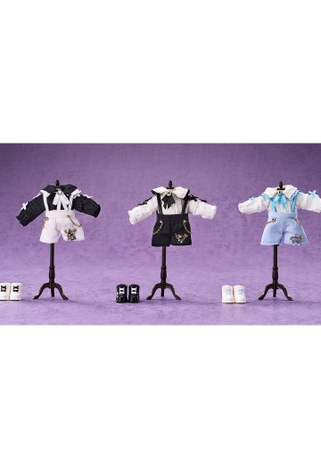 粘土娃 服装套组 背带裤套装（白与黑／黑与白／白与萨克森蓝）