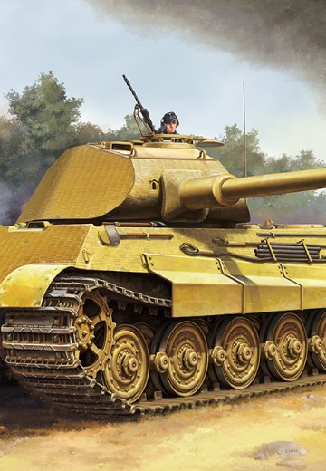 编号:00948 1/16 装甲车辆系列 德国虎王重型坦克-保时捷炮塔早期生产型280009号车 | Hpoi手办维基