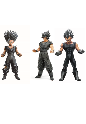 龙珠 MSP 3个装 日本海外专属人偶 超级赛亚人 Master Stars Piece 二次元彩色 孙悟空+孙悟饭+贝吉塔 巧克力配色 | Hpoi手办维基