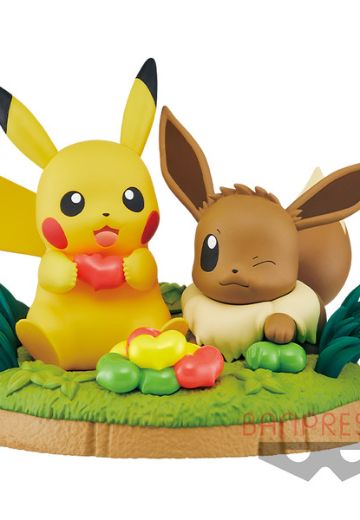 宝可梦 吃饭时间 皮卡丘+伊布 | Hpoi手办维基