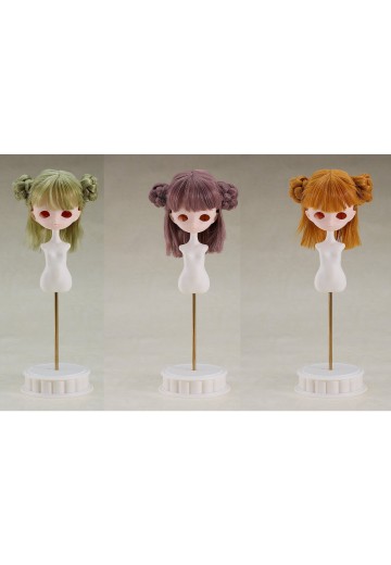 Harmonia系列 原创假发（丸子头发型／灰绿色）/（丸子头发型／灰紫色）／（丸子头发型／深橘色） | Hpoi手办维基