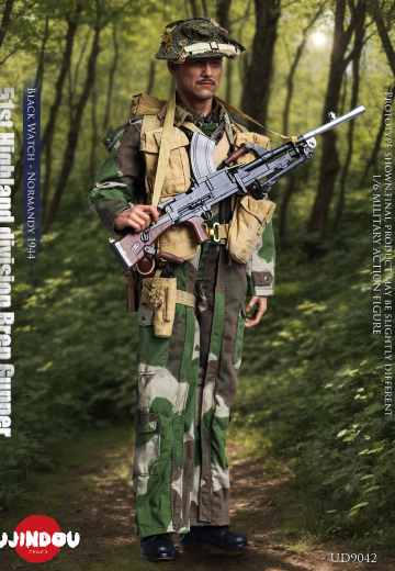 NO.UD9042 二战英军第51高地师布伦机枪手-诺曼底1944 | Hpoi手办维基