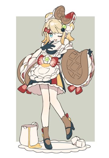 初音未来 x 良笑社 插画大赛 第2回「软绵绵甜品」镜音铃