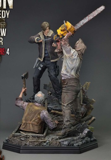 究极稀有主线 生化危机4 重制版 里昂·斯科特·肯尼迪VS电锯男 | Hpoi手办维基