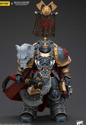 战锤:荷鲁斯叛乱 太空野狼 装备能量斧和战斗盾的军团执行官 | Hpoi手办维基