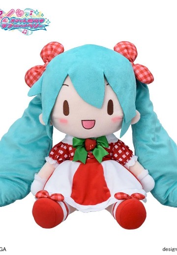 初音未来×时尚魔女拉芙与贝莉 软绵绵玩偶 可爱草莓 (LL尺码)