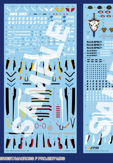 V.F.G. MC-19 超时空要塞F VF-25通用水贴套装 | Hpoi手办维基