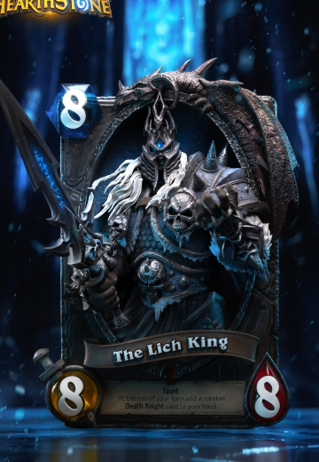 炉石传说 巫妖王卡牌艺术雕像