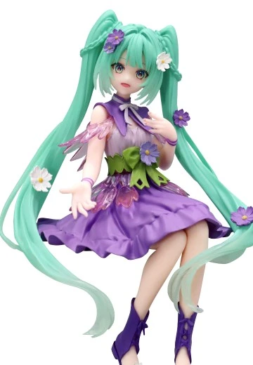 压泡面 初音未来 花仙子 紫色波斯菊