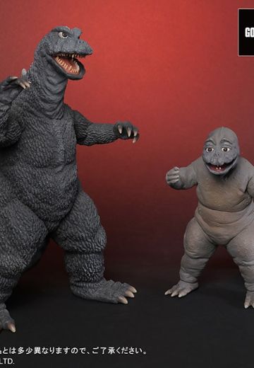 东宝30cm系列 哥斯拉（1968）&迷你拉（1968） 怪兽总进击55th周年纪念套装 | Hpoi手办维基