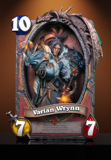 炉石传说 瓦里安·乌瑞恩 卡牌艺术雕像