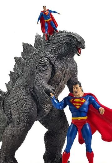 麦克法兰玩具 《正义联盟大战哥斯拉大战金刚》超人大战哥斯拉 二人组 | Hpoi手办维基