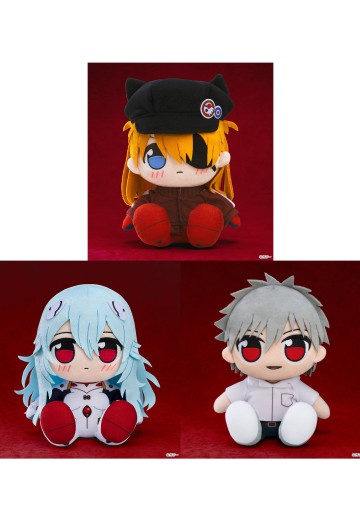 新世纪福音战士新剧场版 KURIPAN 毛绒玩偶 绫波零 长发（长发：白色作战服）／式波·明日香·兰格雷（运动服与报童帽）／渚薰 校服