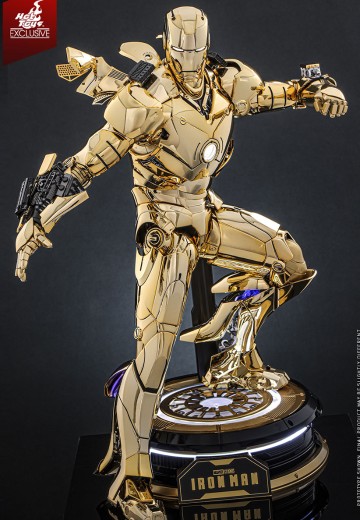 《钢铁侠》钢铁侠Mark3 (电镀亮金版)  1:6比例合金珍藏人偶