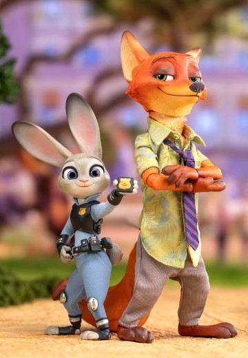 《疯狂动物城》朱迪与尼克 布衣可动人偶套组