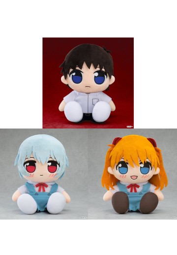 KURIPAN 毛绒玩偶 新世纪福音战士新剧场版 碇真嗣（校服）／绫波零（校服）／式波·明日香·兰格雷（校服） | Hpoi手办维基