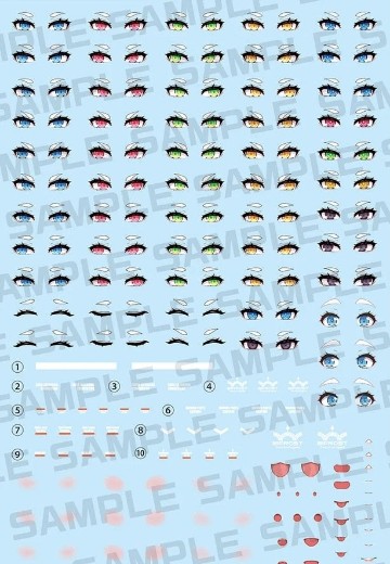 女神装置 M.S.G  YGGDRASIS 加姆 : 撕裂者 眼睛水贴套装 | Hpoi手办维基