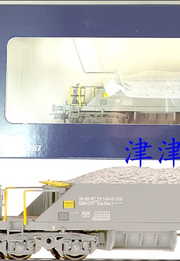 1/87 HO比例 欧洲 铁路矿石运输车 4轴