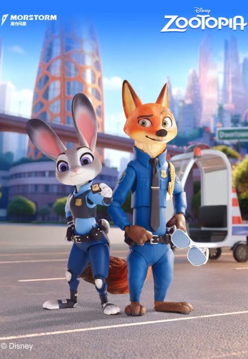 疯狂动物城 可动人偶  朱迪 & 尼克