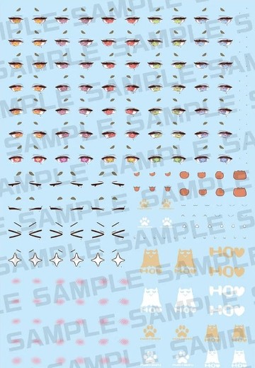 女神装置 PUNI☆MOFU 金鸮 眼睛水贴套装