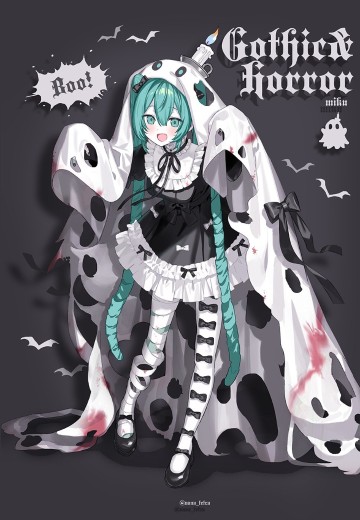 初音未来 x 良笑 插画大赛 第10回 「哥特与恐怖」初音未来