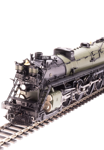 2870-2878 大北部铁路S2型4-8-4蒸汽机车火车；黄铜混合
