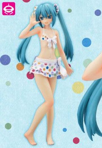 初音未来 歌姬计划 F 初音未来 水珠花纹比基尼泳装 | Hpoi手办维基