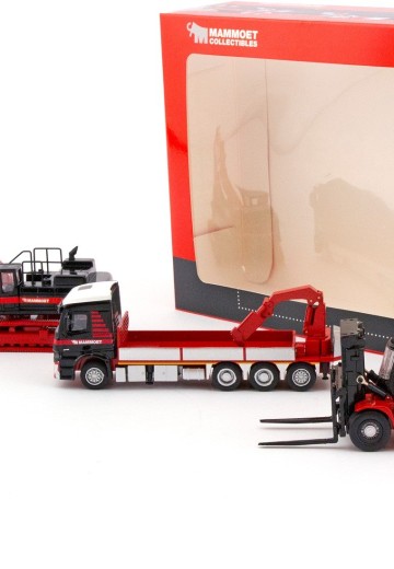 梅赛德斯-奔驰卡车+现代挖掘机+现代叉车 3辆套装；Mammoet410106 | Hpoi手办维基