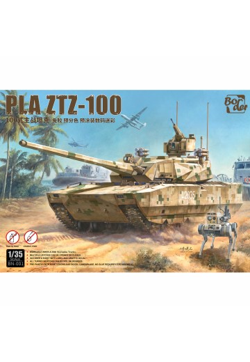 BN001 中国 PLA ZTZ-100 100式主战坦克 免胶预分色 预涂装数码迷彩 | Hpoi手办维基