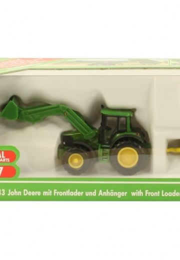 1843 约翰-迪尔拖拉机+前置装载铲+拖车 | Hpoi手办维基