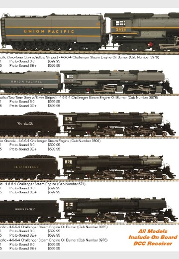 80，3200→3205 联合太平洋铁路“挑战者”4-6-6-4蒸汽机车火车（2013版）