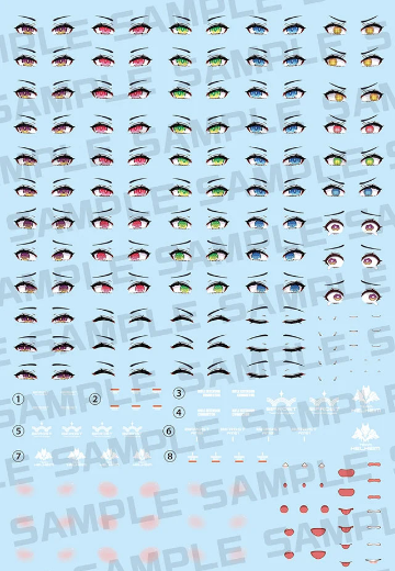 女神装置 M.S.G YGGDRASIS 丝科鲁：神枪手 眼睛水贴套装 | Hpoi手办维基