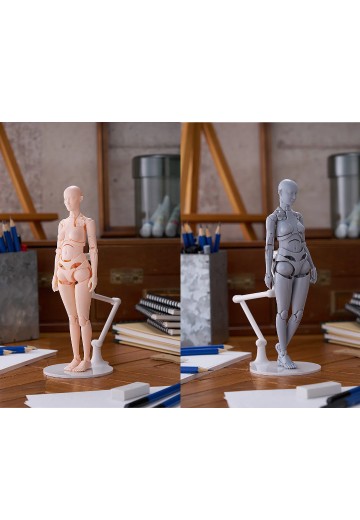 figma 西村式素描人偶 OLIVE 灰色/肉色
