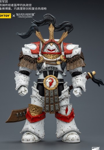 战锤40000 白疤军团 穿铁骑终结者盔甲的执政官 配备赛博鹰，巧高里斯剑和复合热熔枪 | Hpoi手办维基