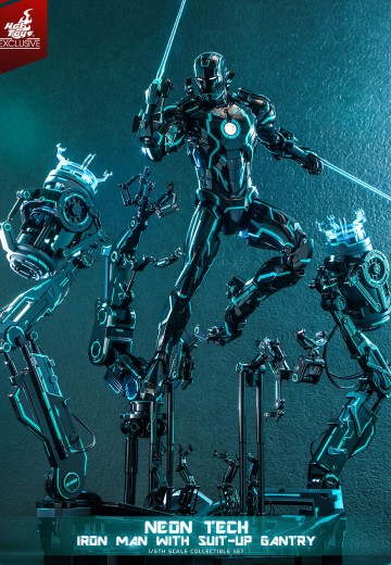 MMS672D50 《钢铁侠2》钢铁侠（创战光速蓝）连拆甲台珍藏套装（特别版） | Hpoi手办维基