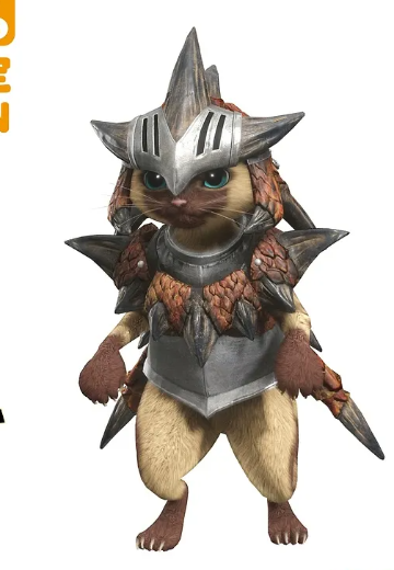 粘土人 怪物猎人 艾露猫外观装备 雄火龙装备（暂称）