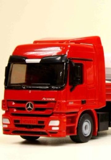 3936 梅赛德斯-奔驰Actros牵引卡车+平板拖车+游艇 | Hpoi手办维基