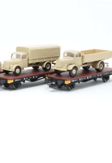 L240013 德国 军用卡车 铁路运输 4辆套装 | Hpoi手办维基