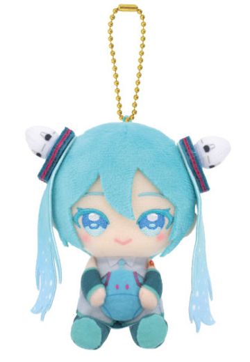 高达45周年 × 初音未来 Q版坐姿毛绒玩偶 初音未来×00高达