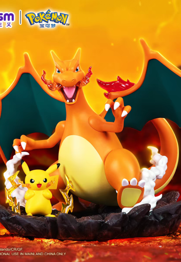 宝可梦技能场景特效 皮卡丘和喷火龙 | Hpoi手办维基