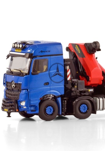 04-2203 梅赛德斯-奔驰AROCS MP5 BIG SPACE 8X4牵引卡车+帕尔菲格PK1650TEC随车起重机 | Hpoi手办维基