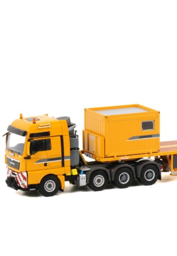 04-1061 man tgx xxl 8x4牵引卡车+利勃海尔压载物拖车