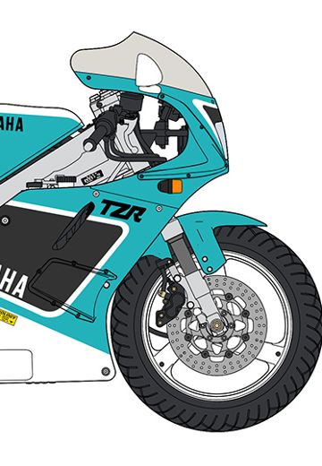 雅马哈 TZR250 (3MA) 后期型 (1990) "Light Cyan Solid 1"