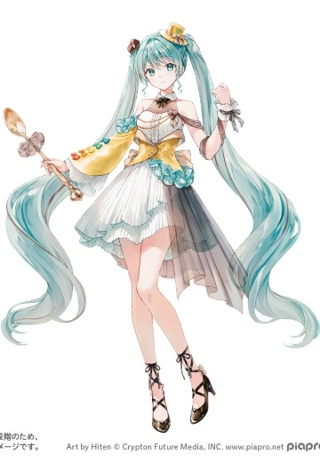 FuRyu赏 初音未来×滋露巧克力 Last赏 / 双倍机会赏 初音未来 咖啡牛轧糖·金色版 手办封面 - 洛克手办百科