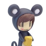 へっぽこ干支フィギュア ぽこね～/灰 RESI-CARAT（塗装済み組立てキット）